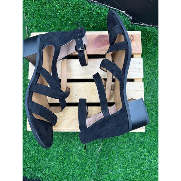 Franco Sarto- Open Toe Heels- Black- Size 9W - Picture 8 of 10